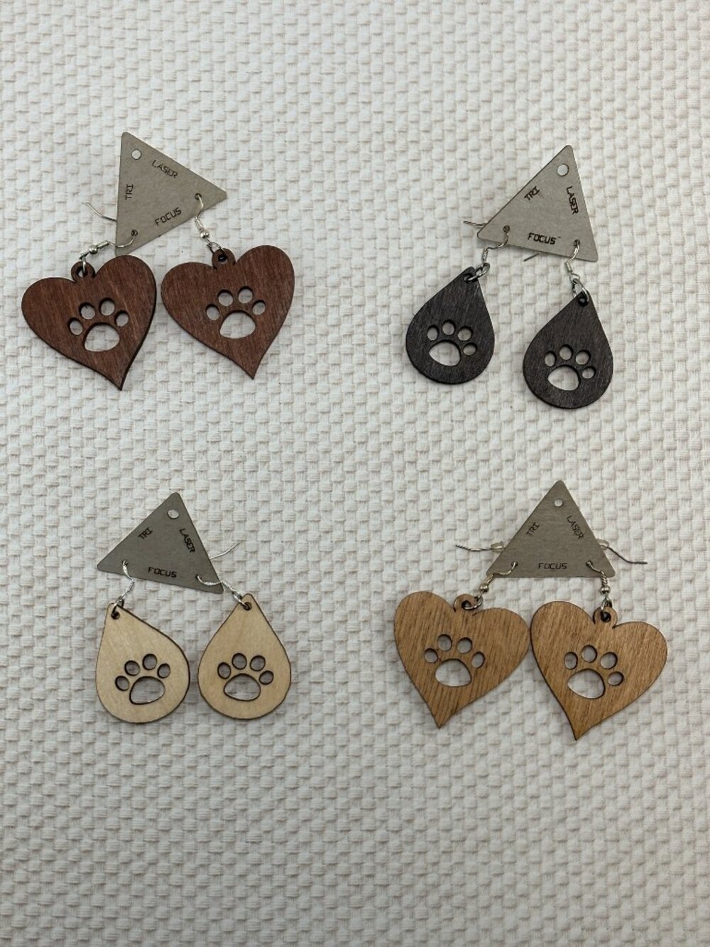 HANDMADE in the USA - Dog Mama Dog Paw Earrings - Listing is for ONE pair